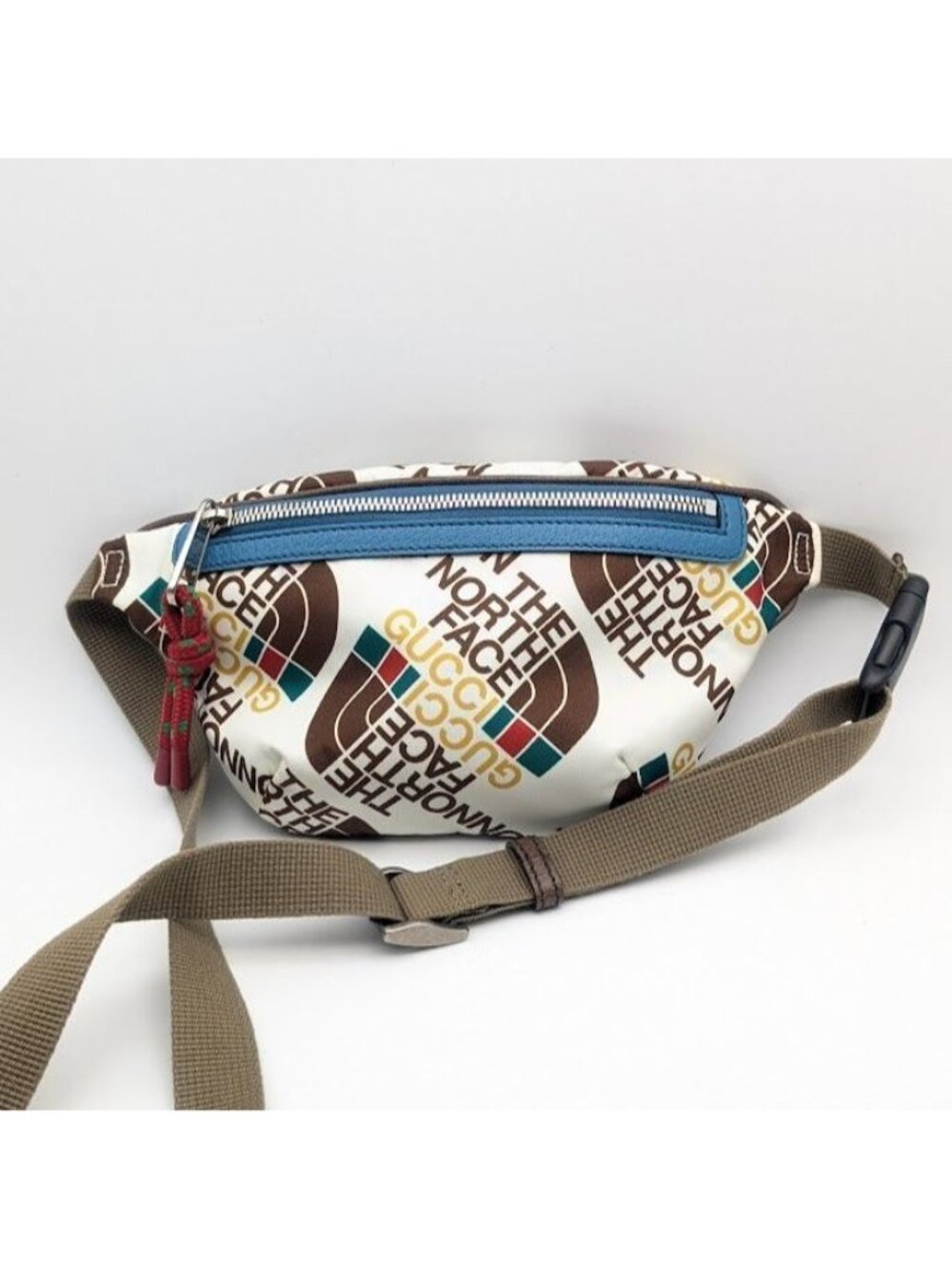 Gucci North Face Collaboration Nylon Logo Multicolor Belt Bag Waist Pouch